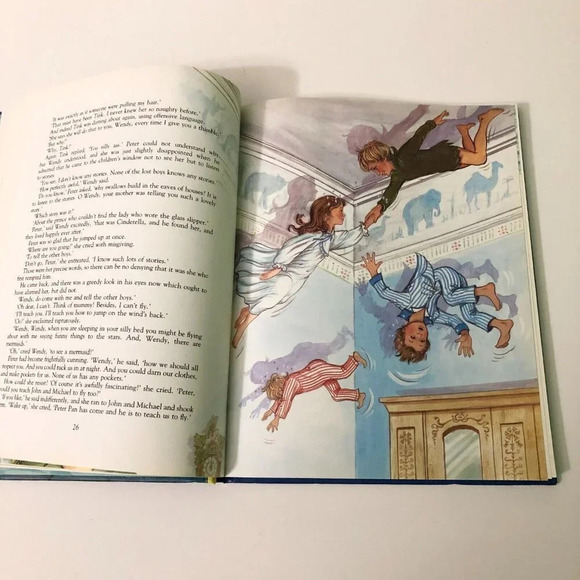 Vtg 1985  Peter Pan J M Barrie Dean Hardcover Book Neil Grant - Picture 15 of 16